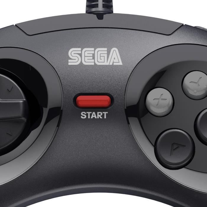 Manette Officielle SEGA Mega Drive Mini Retro-bit 6-button USB - Noire