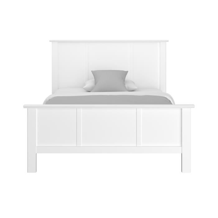 PARISOT MANON Lit adulte 160 x 200 cm - Classique - Blanc