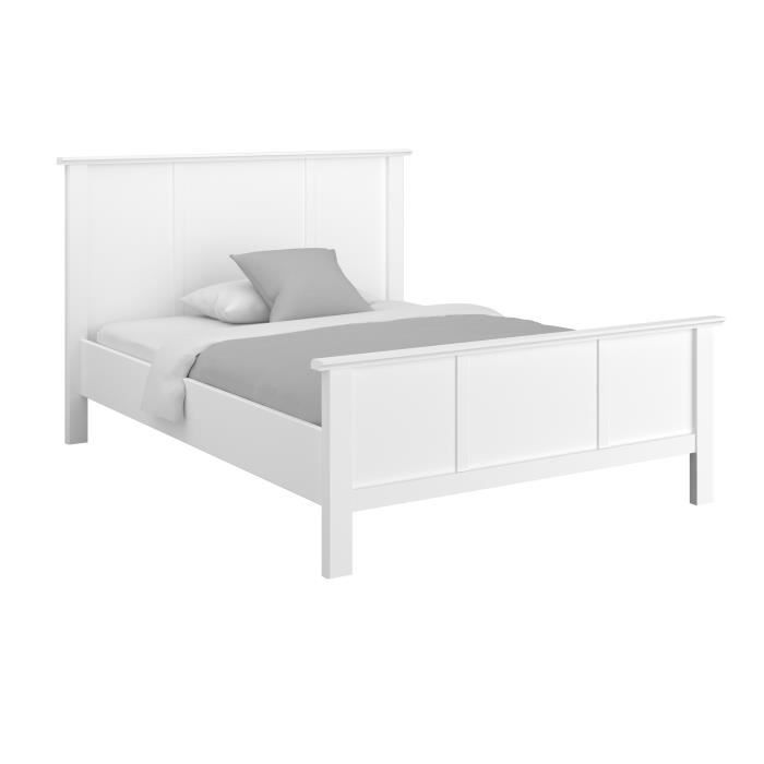 PARISOT MANON Lit adulte 160 x 200 cm - Classique - Blanc