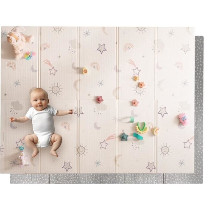 Tapis d'Éveil Réversible - NUBY - 200 x 150 x 1 cm - Arc-en-Ciel