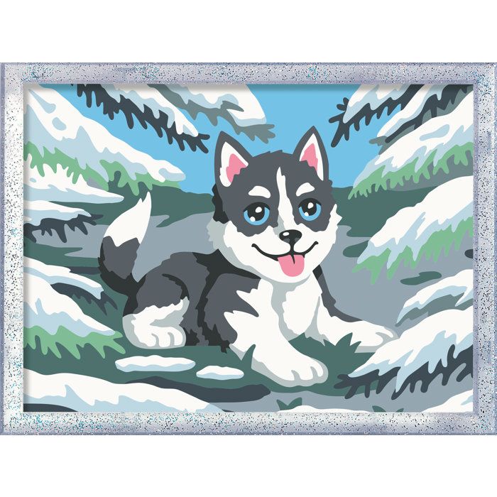 Image secondaire de Kit de Peinture par Numéros Ravensburger - Huski Neige 18x24cm