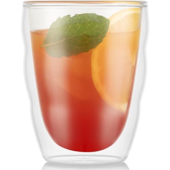 Set 2 verres - BODUM - Pilatus - Double paroi - 0.25 l - Transparent