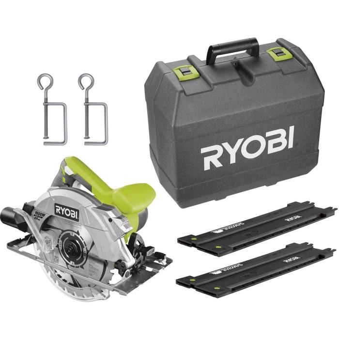 Image secondaire de RYOBI - Scie circulaire 1600 W - 190 x 16 mm - 66 mm a 90° - laser - Livré en coffret, lame 24 dents & rail de guidage - RCS1600