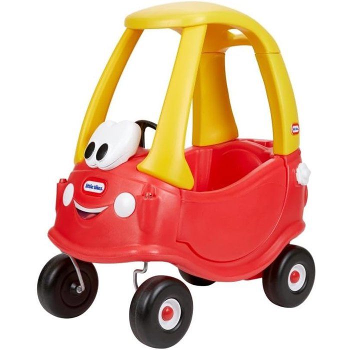Cozy Coupe Rouge - Voiture Enfant Little Tikes avec Klaxon et Plancher Amovible