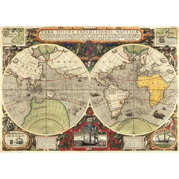 CLEMENTONI - 36526 - 6000 pieces - Antique nautical map