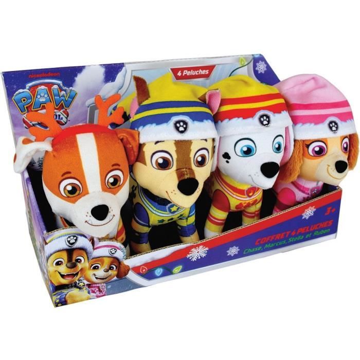 Image secondaire de Coffret 4 peluches - JEMINI - PAT'PATROUILLE - Chase, Marcus, Ruben et Stella - +/- 12 cm