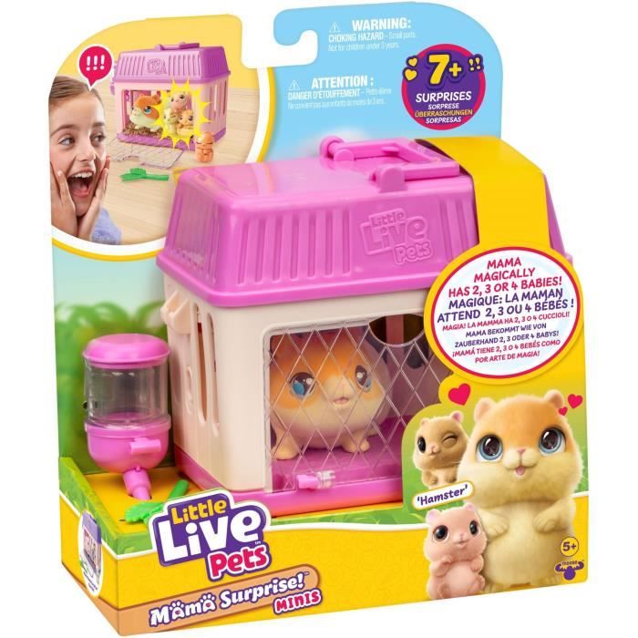 Set de jeu - LITTLE LIVE PETS - Mama Surprise Hamsters - Bébés inclus - Accessoires personnalisables