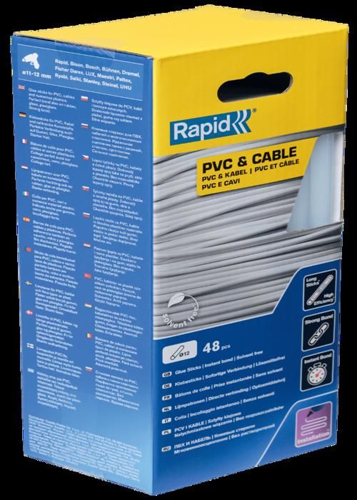 Bâtons de colle - Rapid - 12 mm - 48 bâtons - PVC - Résine - Intérieur
