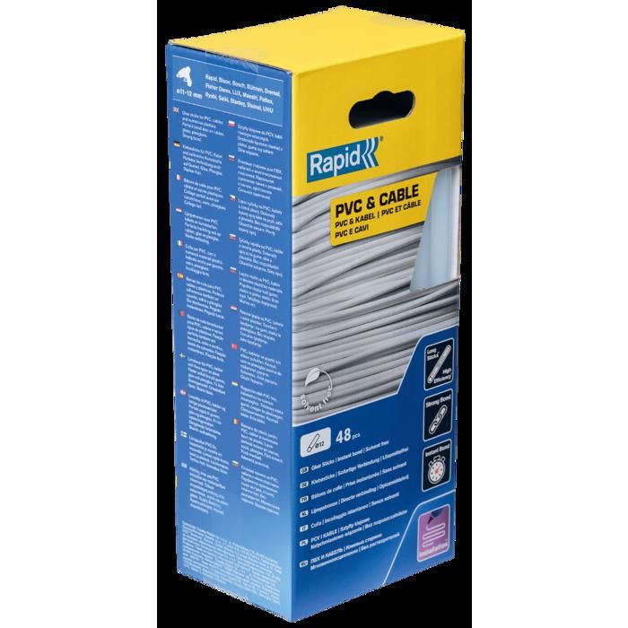 Image secondaire de Bâtons de colle - Rapid - 12 mm - 48 bâtons - PVC - Résine - Intérieur