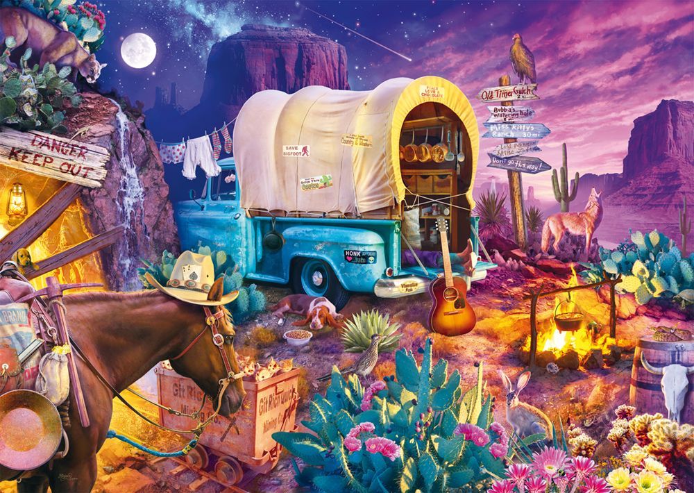 Image secondaire de Puzzle Camping Romantique au Far West - 1000 Pièces