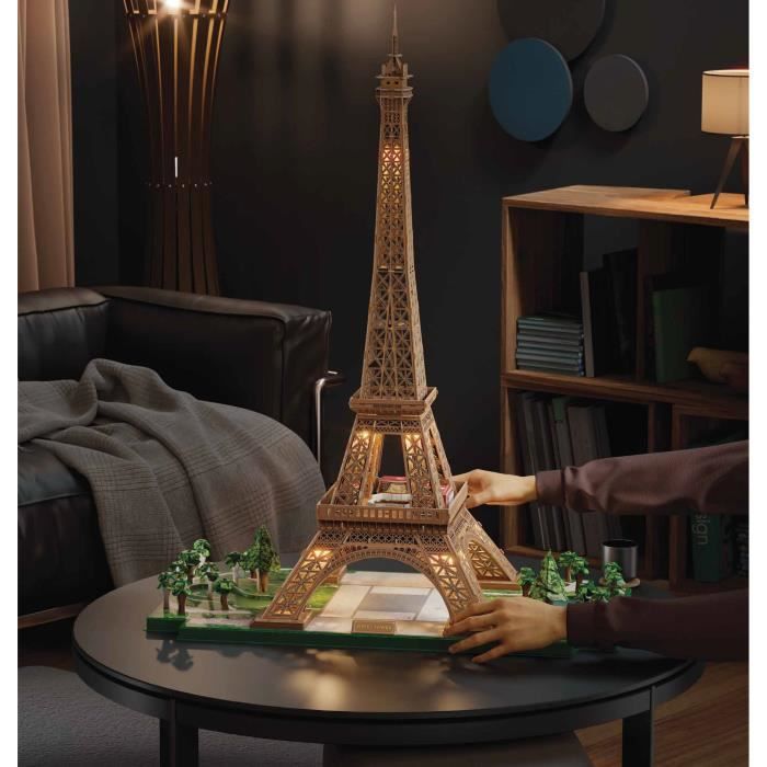 Image secondaire de 4D Build - Puzzle 3D - Tour Eiffel lumineuse - 252 pieces - 90cm - des 12 ans