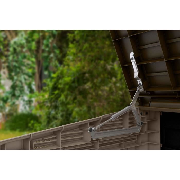 KETER - Coffre de rangement extérieur en résine 880 litres Beige et marron- Malle de jardin