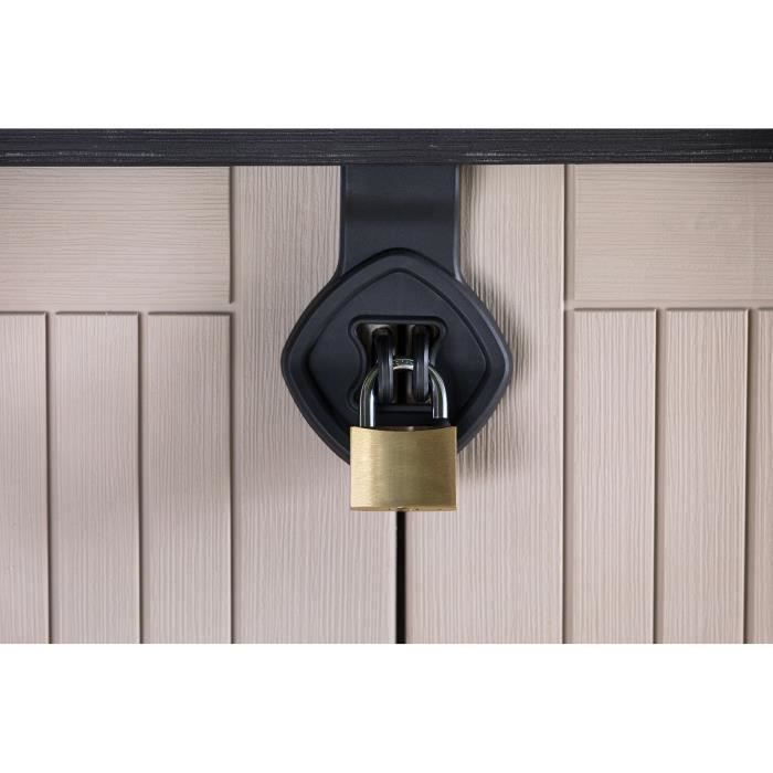 KETER - Coffre de rangement extérieur en résine 880 litres Beige et marron- Malle de jardin
