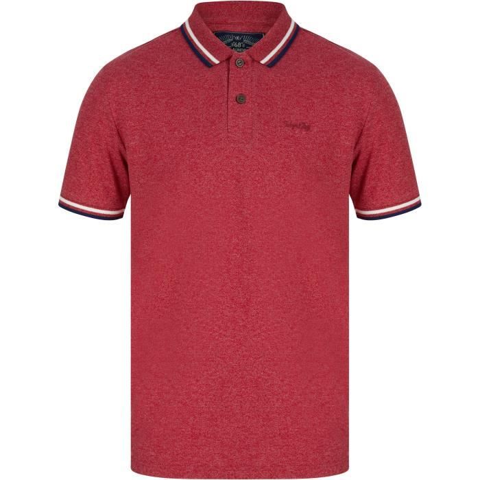 TOKYO LAUNDRY Polo Piqué Rouge Homme