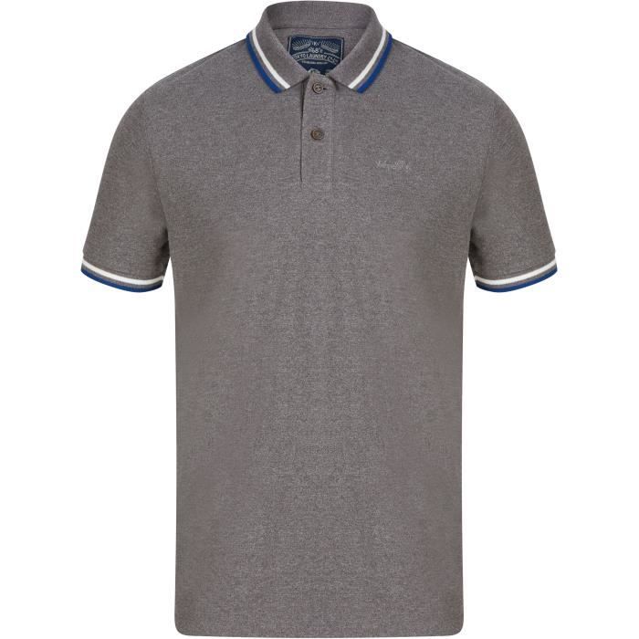TOKYO LAUNDRY Polo Piqué Gris Anthracite Homme