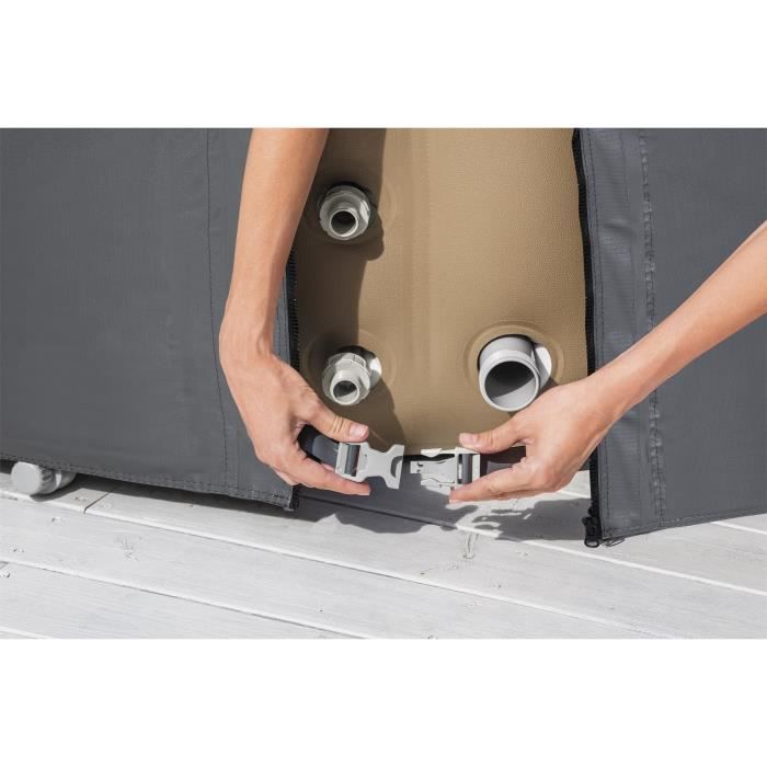 Couverture thermique pour spas ronds 1,96m x 71cm, compatible avec pompes intégrées et pompes externes, EnergySense™, waterproof