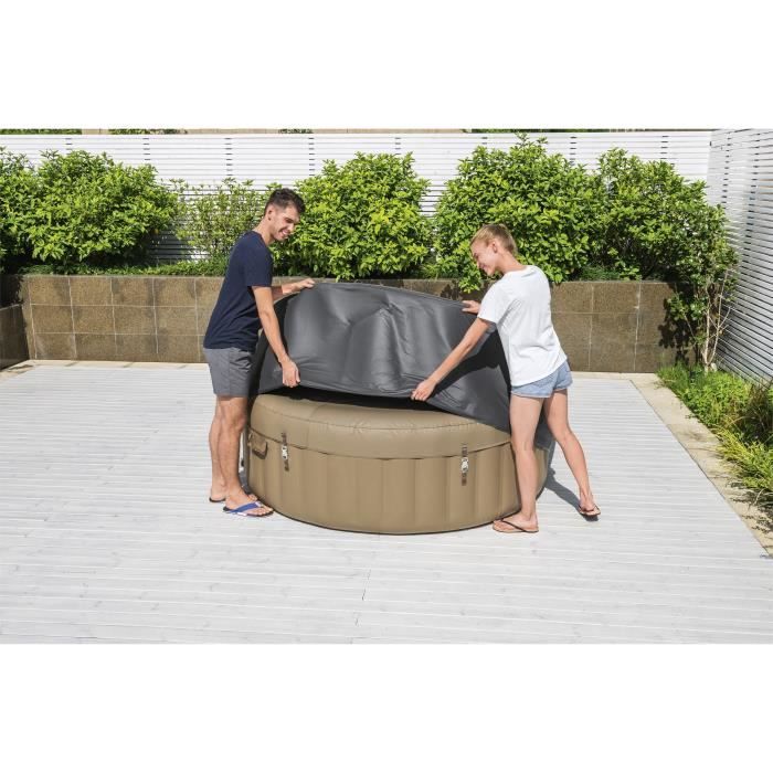 Couverture thermique pour spas ronds 1,96m x 71cm, compatible avec pompes intégrées et pompes externes, EnergySense™, waterproof