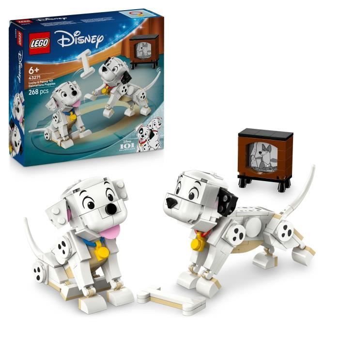 LEGO | Disney 43271 Lucky et Penny, les Chiots des 101 Dalmatiens - Jeu Fille des 6 ans