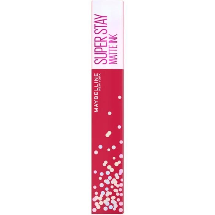 Rouge a levres liquide MAYBELLINE NEW YORK Superstay Matte Ink - Mat intense longue tenue - 390 Life party
