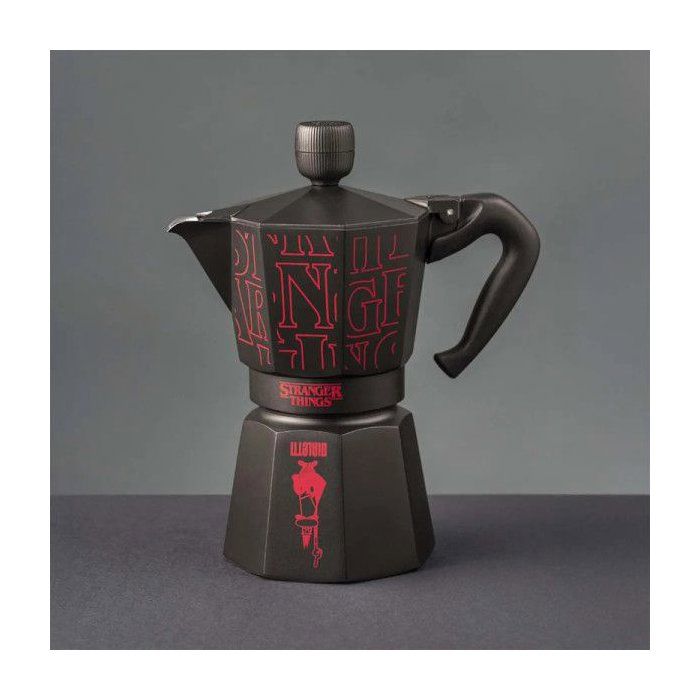 Image secondaire de Cafetière Italienne Bialetti Moka Express Stranger Things - 6 Tasses Noir/Rouge
