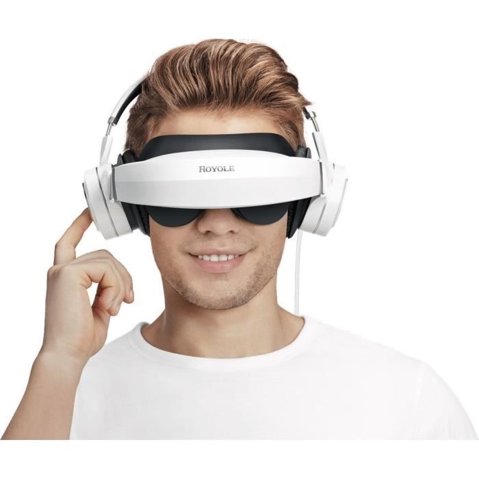 ROYOLE Casque de vidéo 3D et réalité virtuelle MOON - AMOLED x2 - 60Hz - RAM 32Go - Champ de vision 53° - Blanc