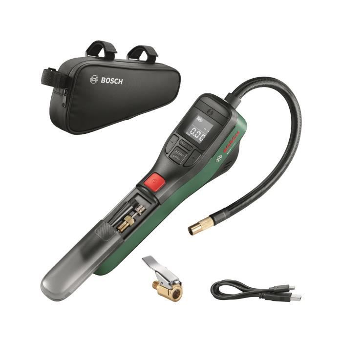 pompe a air comprimé sans fil BOSCH Easypump 3,6V - pour gonfler pneus (vélo, voiture, moto) ballons avec sacoche vélo 060394700
