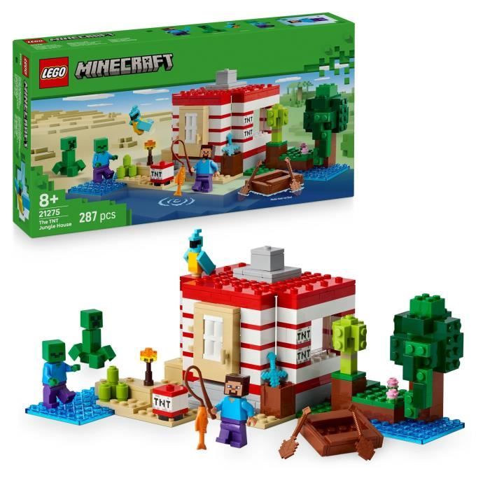 LEGO Minecraft 21275 La Maison En TNT De La Jungle - Jeu De Construction Pour Fille 8 Ans