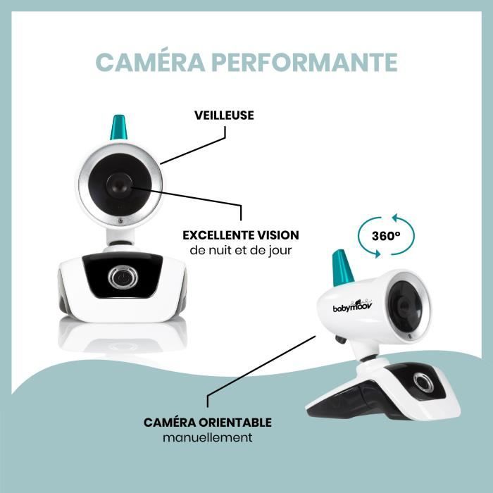 Babymoov Babyphone Video YOO Care - Caméra Orientable a 360° & Ecran 2,4