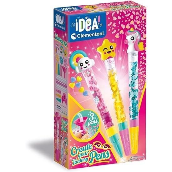 Clementoni - Crea tus bol�grafos - Mini Taller de Bol�grafos - Tema Fantas�a - 3 para crear - Edad 6