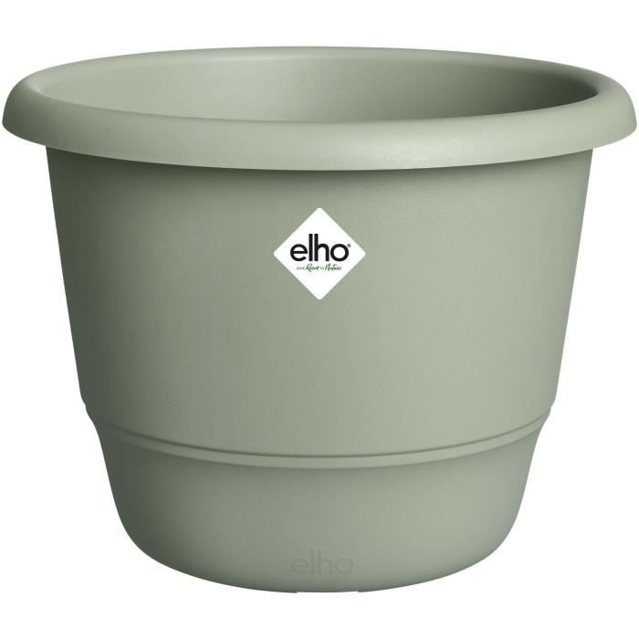 Pot de fleurs - ELHO - Amiga Rond 35 - Vert - L 35 x B 34.5 x H 26 cm - Extérieur - 100% recyclé