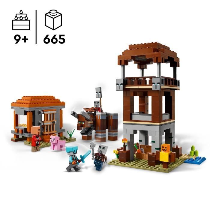 Image secondaire de LEGO Minecraft 21278 L'Avant-Poste De Pillards Et Le Ravageur - Jeu Pour Garçon Des 9 Ans