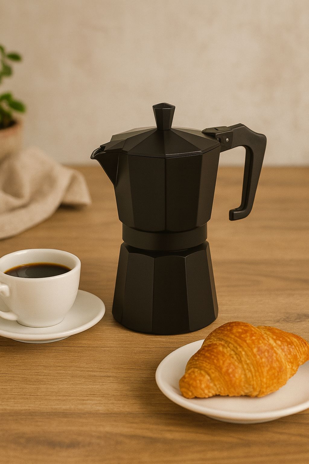 Cafetière Italienne Pezzetti Italexpress 6 Tasses en Aluminium Noir