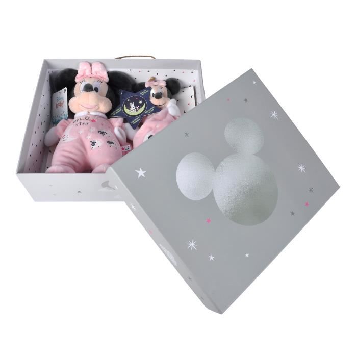 Disney - Minnie Brille dans la nuit - Peluche Et Doudou (Coffret cadeau)