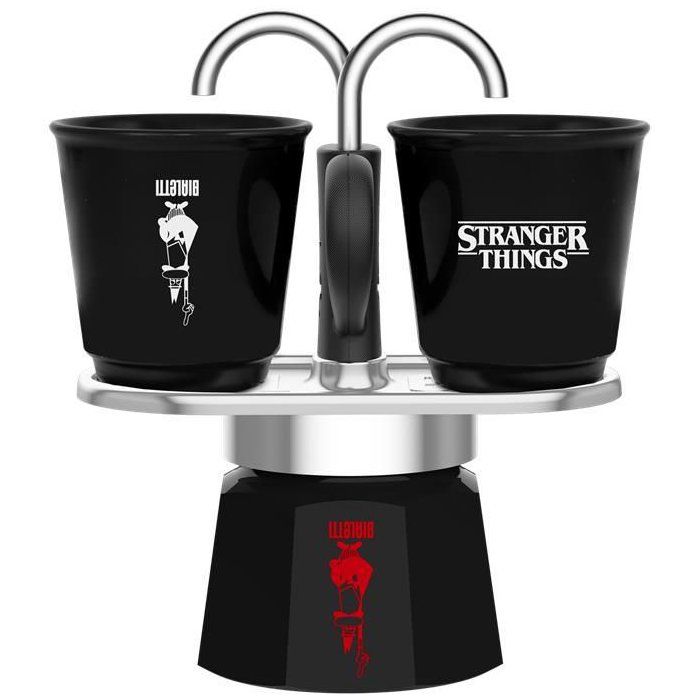 Cafetière Italienne Mini Express Stranger Things avec 2 Tasses Thermosensibles
