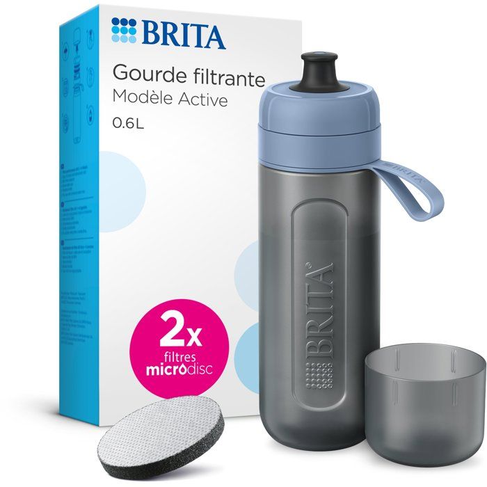Gourde Filtrante BRITA Active - Vert Pastel avec 2 Microdiscs