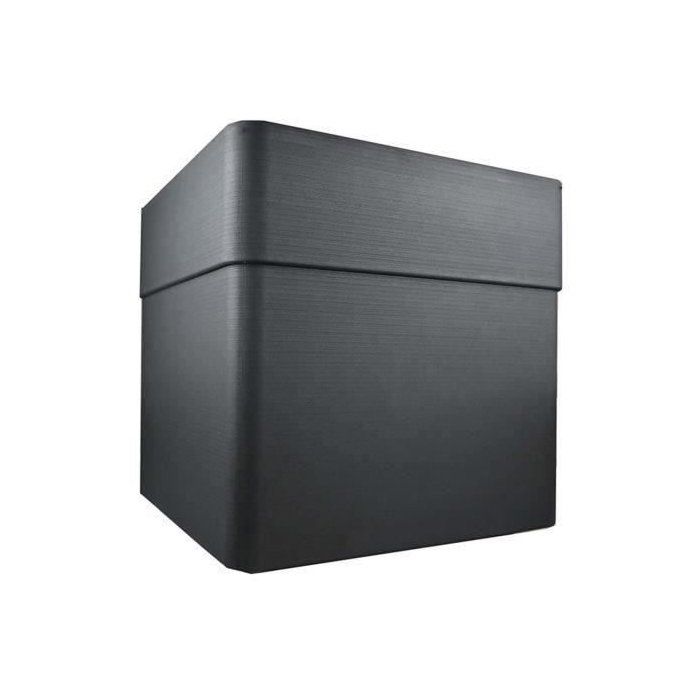 Bac à Fleurs Carré 40 cm avec Roulettes - EDA Carel - Gris Anthracite