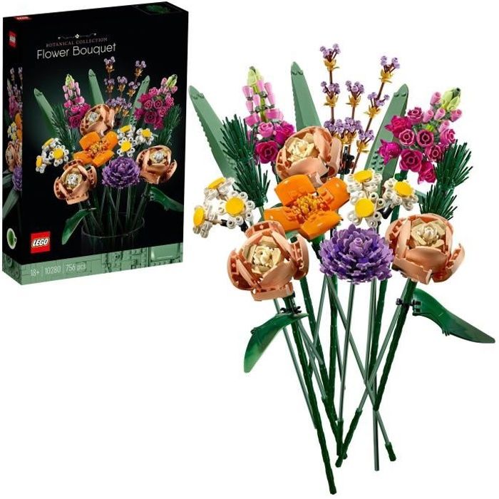 LEGO 10280 Icons Bouquet de fleurs, Fleurs artificielles, collection botanique, set pour adultes