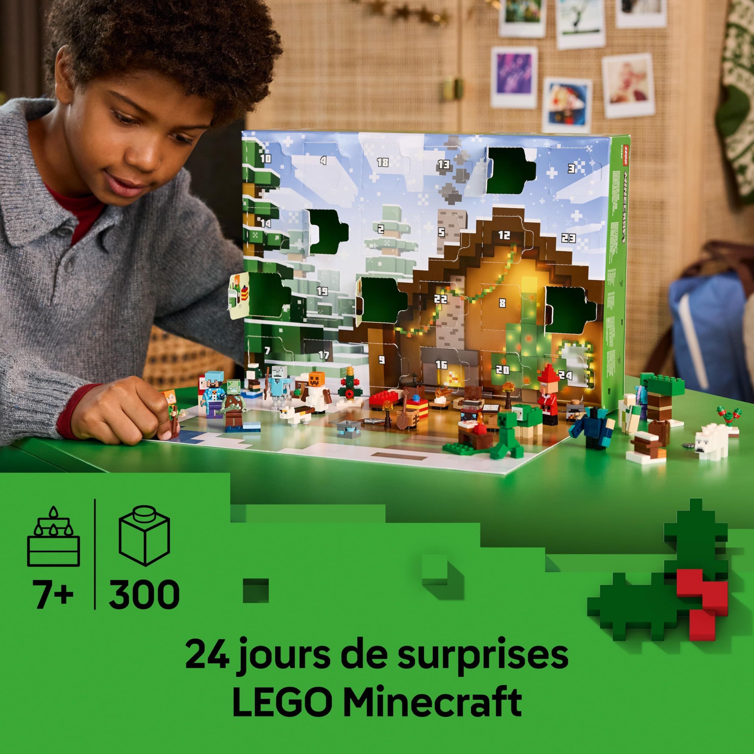Image secondaire de LEGO Minecraft 21280 Le Calendrier de l'Avent 2025 - Jeu de Noël pour Gamer des 7 ans