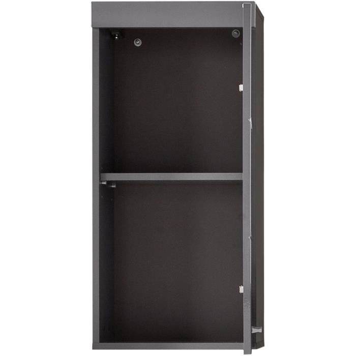 Bathroom Cabinet Tall Storage Single Door Gray 1 Door