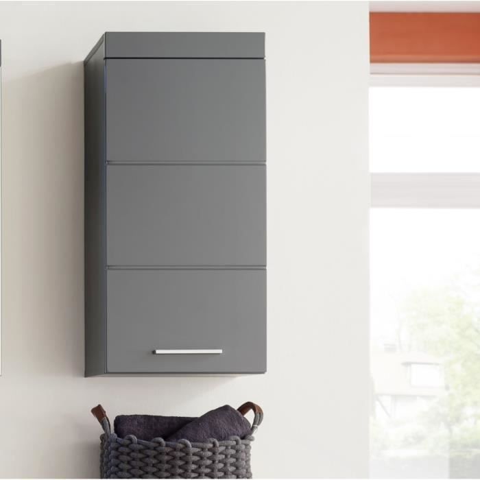 Bathroom Cabinet Tall Storage Single Door Gray 1 Door