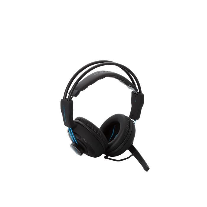 Gaming Headset - Wired - ERAZER - MD 88640 Gaming Headset - PC or console - Black / Blue