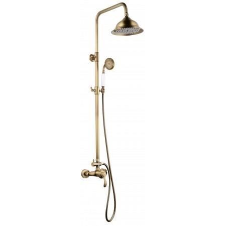 ROUSSEAU Colonne de douche avec robinet mitigeur m?canique Byron - Vieux bronze