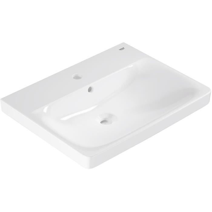 Lavabo Suspendu Rectangulaire en Porcelaine Vitrifiée GROHE Euro Ceramic 60 cm