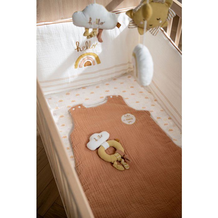 Image secondaire de Lot de 2 draps housse bébé en mousseline de coton bio - SAUTHON - Sunlight