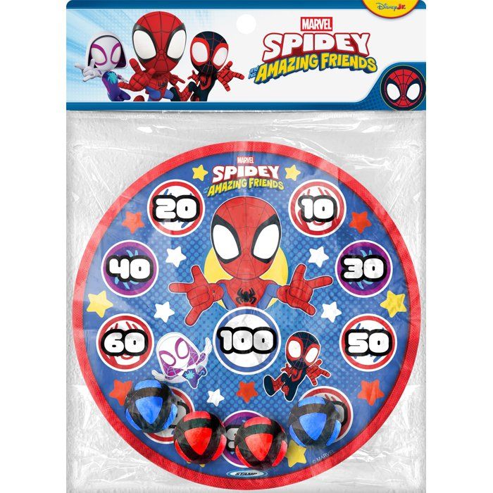 Image secondaire de Cible Fléchettes Spidey MARVEL avec 4 Balles - 28 cm