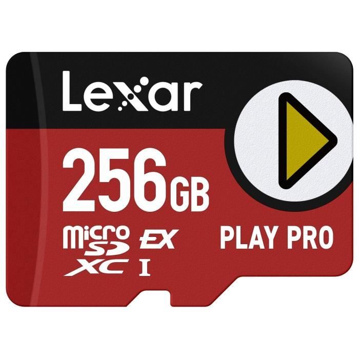 Lexar - Carte PLAY PRO microSDXC Express - Carte mémoire - 256GB - Vitesse de lecture jusqu'à 900Mo/s