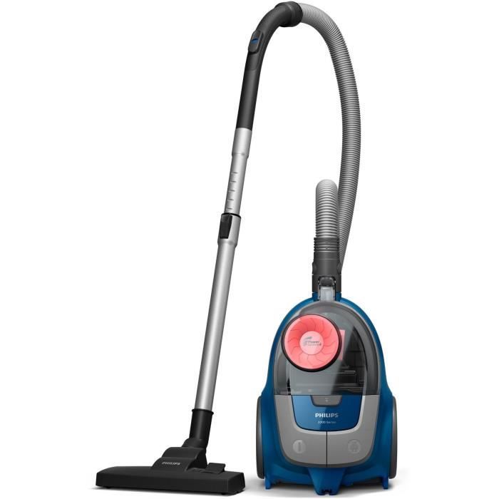 PHILIPS XB2123/09 - Aspirateur Traineau sans sac - 850 W - Compact - 1,3 L - Bleu foncé / Peche