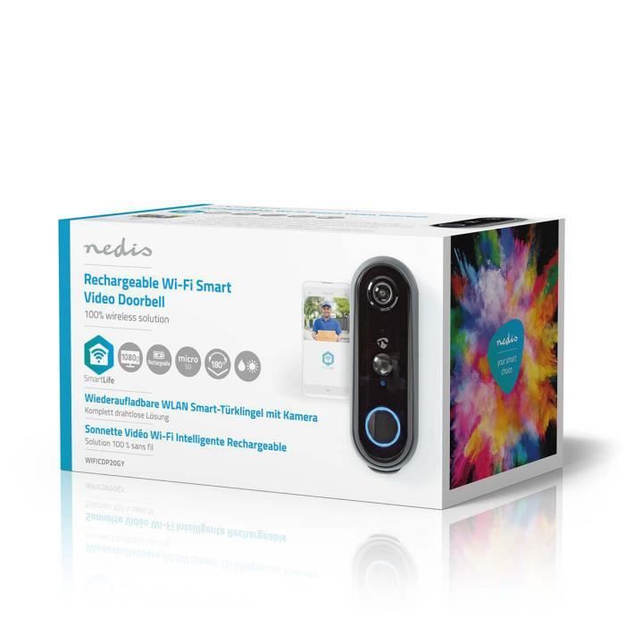 NEDIS Vidéophone WIFI SmartLife - 1080p - Vision nocturne