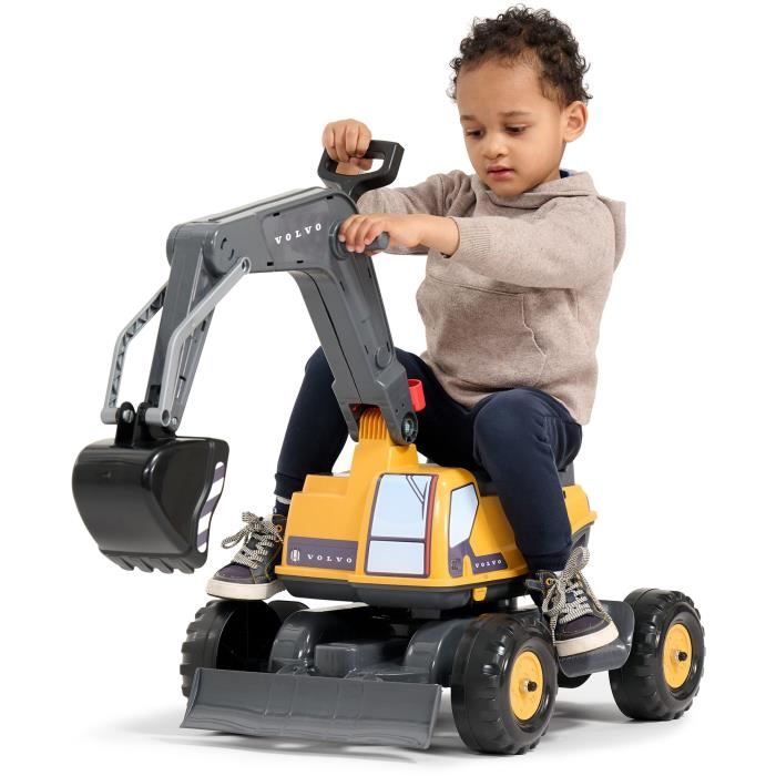 Image secondaire de Pelleteuse Volvo FALK avec cabine rotative 360° - Engin de chantier pour enfants