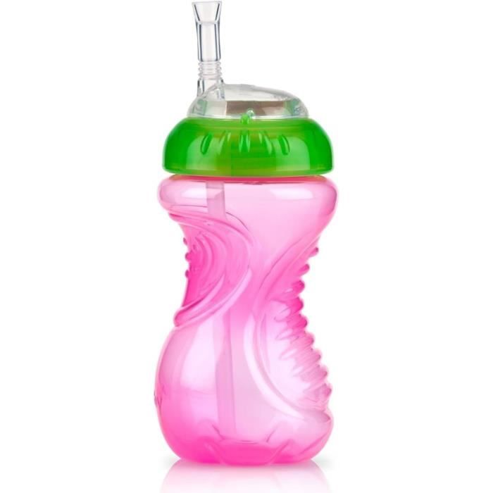 Image secondaire de Lot de 3 tasses anti-fuite - NUBY - Paille flexible - Fille